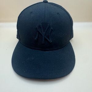 New York Yankees Fitted Fifty9 Fifty Size 7 New Era Baseball Cap Hat Black Out